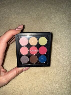 MAC Cosmetics 9-Color Eyeshadow Palette — Pink, Red, Blue, Brown & Green Tones
